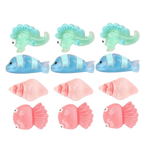 CORHAD 20 Stück Miniatur-Meerestier-Figuren, Die Im Dunkeln Leuchten, Mini-Tier-Ornamente, Aquarium-Dekorationen von CORHAD