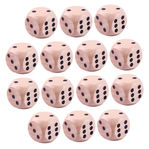 CORHAD 24 Stück Holzwürfel Mini Spruch Blankowürfel Lernwürfel Taschenwürfel Glattes Brettspiel Bunte Würfel Standardspielwürfel Partywürfel Brettspielwürfel Brettspiele von CORHAD