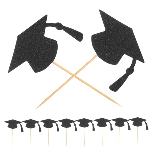CORHAD 24 Stück Teiliges Graduation Cupcake Picks Langlebige Tortendeko mit Einzigartigem Abschluss Einfache Handhabung für Abschlussfeier Kuchen und Cupcake Dekoration Schwarz CORHAD 24 Stück Teiliges Graduation Cupcake Picks Langlebige Tortendeko mit Einzigartigem Abschluss Einfache Handhabung für Abschlussfeier Kuchen und Cupcake Dekoration Schwarz von CORHAD