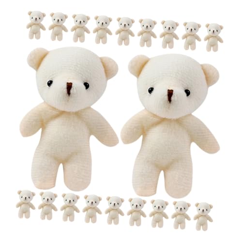 CORHAD 24 Stück Teiliges Mini Bär Anhänger Niedliche Kuschelige Stofftier Schlüsselanhänger Leichte Hängende Plüschbären für Geburtstags Hochzeitsdeko Multifunktionale Mini Figuren für von CORHAD
