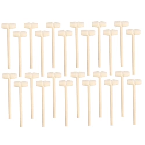 CORHAD 24 Stück Teiliges Mini Holzhammer aus Langlebigem Holz Fördert Motorik und Hand Augen koordination Geeignet als Lernspielzeug für Jungen und Mädchen Ab Jahren Vielseitig Krabben von CORHAD