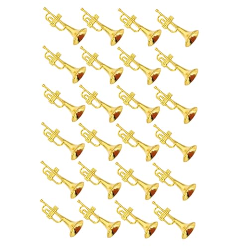 CORHAD 24Stücke Mini Trompete Teiliges Goldene Trompete für Miniaturlandschaften Handgefertigtes Dekorationsspielzeug für Sammler Geschenkidee CORHAD 24Stücke Mini Trompete Teiliges Goldene Trompete für Miniaturlandschaften Handgefertigtes Dekorationsspielzeug für Sammler Geschenkidee von CORHAD