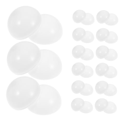 CORHAD 25 Stück Teiliges Weiße Aufklappbare Kunststoff losekugeln für Raffle Partyspiele Vielseitig Einsetzbar bei Events und DIY Gestaltung von CORHAD