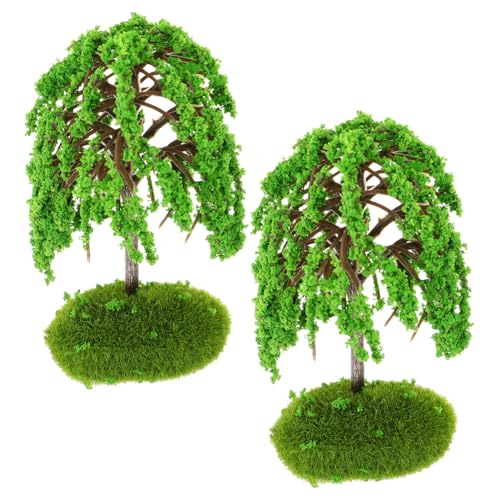 CORHAD 2Stücke Bäume Für Diorama Landschaft Dekoration Realistische Modellbäume Für Sandtisch Mikro Landschaftsprojekte Für Modellbau Garten Zubehör von CORHAD