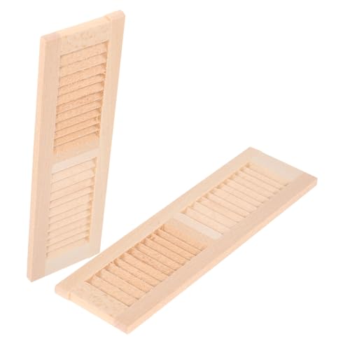 CORHAD 2Stücke Holzfensterläden DIY Puppenmöbel Dekoration Robuste Fensterläden Für Lebensszenen Und Kreative Bastelprojekte Für Puppenhäuser von CORHAD