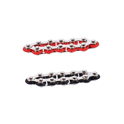 CORHAD 2Stücke Spanner Reducer Fidget Kette für Stressabbau für Büro Schule und Zuhause mit Langlebigen Edelstahlkettengliedern und Rollenden Silikonbändern von CORHAD