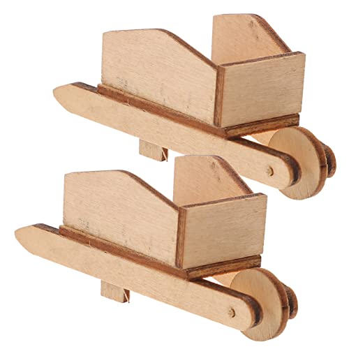CORHAD Miniatur-puppenhausmöbel Im Viktorianischen Stil – Mini-schubkarre Aus Holz Spielzeug Für Kinder Gartendekoration von CORHAD