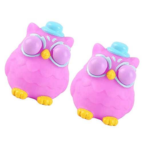 CORHAD 2st Prise Musik Stressbälle Simuliertes Eulenspielzeug Handspielzeug Simulated Owl Toys Children Squeeze Toys Eule Dehnbares Spielzeug Relief Toy Elastisch Kind Kleine Eule PVC von CORHAD