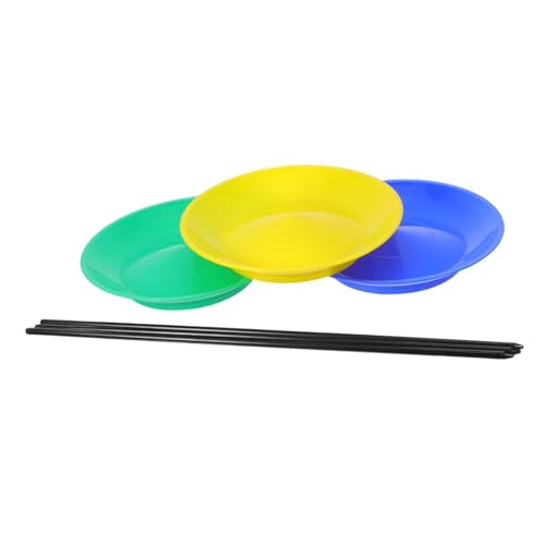 CORHAD 3 Satz Teiliges Jonglier-Teller-Set aus Robustem Kunststoff mit Handstäben Professionelle Rotierende Zirkus Straßen-Performance-Requisiten für Balancetraining Leicht und Tragbar CORHAD 3 Satz Teiliges Jonglier-Teller-Set aus Robustem Kunststoff mit Handstäben Professionelle Rotierende Zirkus Straßen-Performance-Requisiten für Balancetraining Leicht und Tragbar von CORHAD