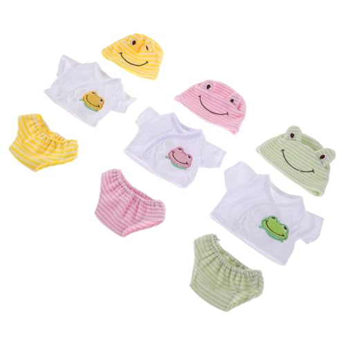 CORHAD 3 Sets Mini-puppenkostüm: Kleidungszubehör Aus Polyester Für Puppen – Miniaturkleidung Umfasst T-Shirts, Hosen Und Mütze Für Den Heimwerkerbedarf CORHAD 3 Sets Mini-puppenkostüm: Kleidungszubehör Aus Polyester Für Puppen – Miniaturkleidung Umfasst T-Shirts, Hosen Und Mütze Für Den Heimwerkerbedarf von CORHAD