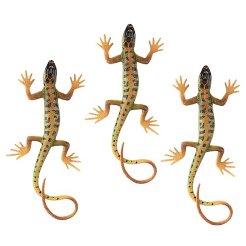 CORHAD 3 Stück Eidechsen-Figur, Künstliches Modell, Reptil, Gefälschte Eidechsen, Kreaturen, Kleine Eidechsen-Dekoration von CORHAD