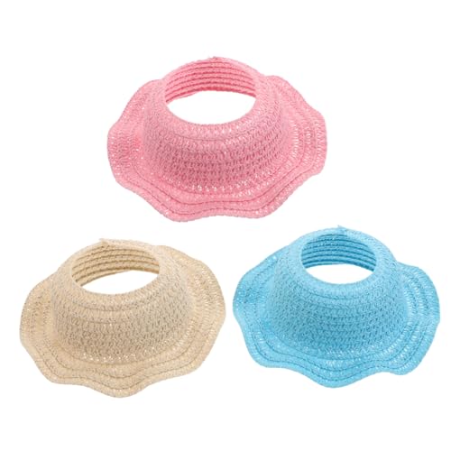 CORHAD 3 Stück Handgewebte Mini Strohhüte für Puppen DIY Bastelzubehör Atmungsaktive Offene Spitze Hüte Wellenmuster für Puppenkostüme und Sammler CORHAD 3 Stück Handgewebte Mini Strohhüte für Puppen DIY Bastelzubehör Atmungsaktive Offene Spitze Hüte Wellenmuster für Puppenkostüme und Sammler von CORHAD