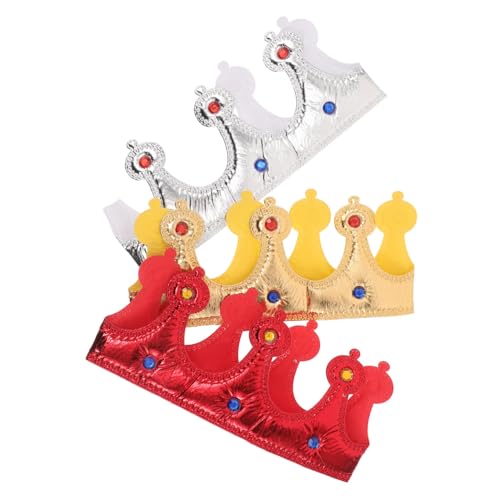 CORHAD 3 Stück Teiliges Geburtstagskrone Verstellbare Weiche Stoffkrone mit Juwelen für Jungen Leichter Prinz König Hut für Geburtstag Kostüm Party Zubehör für Rollenspiele und Halloween CORHAD 3 Stück Teiliges Geburtstagskrone Verstellbare Weiche Stoffkrone mit Juwelen für Jungen Leichter Prinz König Hut für Geburtstag Kostüm Party Zubehör für Rollenspiele und Halloween von CORHAD