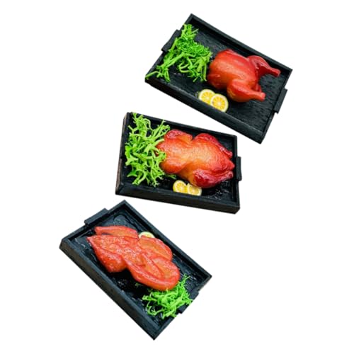 CORHAD 3 Stück Teiliges Miniatur Küchen Set mit Künstlichem Brathähnchen Gans und Ente Realistische Mini Spielküchen Accessoires aus Langlebigem Kunststoff für Puppenhaus Dekoration und CORHAD 3 Stück Teiliges Miniatur Küchen Set mit Künstlichem Brathähnchen Gans und Ente Realistische Mini Spielküchen Accessoires aus Langlebigem Kunststoff für Puppenhaus Dekoration und von CORHAD