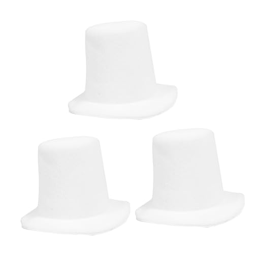 CORHAD 3 Stück Teiliges Miniatur Puppenhut aus Schwarzem Kleine Top Hats für DIY Basteln Puppen Haustierdekoration Leicht Stabil Wiederverwendbar für Kostüm und Fotoshooting von CORHAD