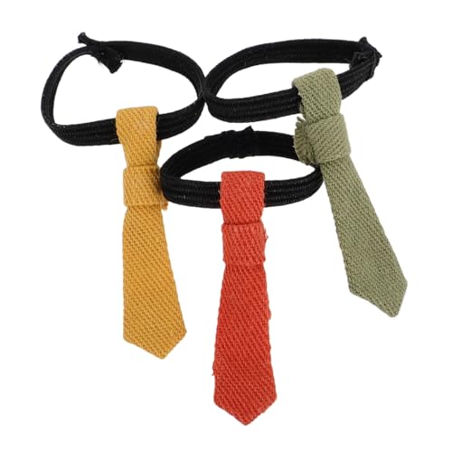 CORHAD 3 Stück Teiliges Puppen Krawatten für Bjd Puppen Farbintensive Winzige Neckties für Puppenhaus Kleidung Vielseitig Kombinierbare Miniature Dollhouse Accessoires in Orange Grün und von CORHAD