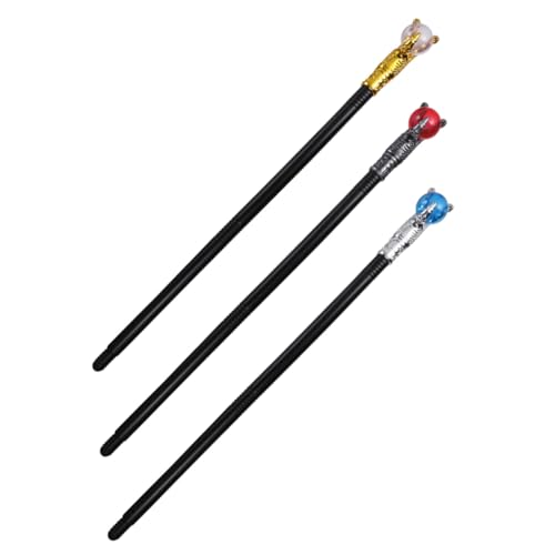CORHAD 3 Teiliges Ägyptisches Kunststoff Eleganter Königszepter Cosplay Accessoire für Halloween Party Einfach zu Montierender Zauberstab für Kostüme und Verkleidungen von CORHAD