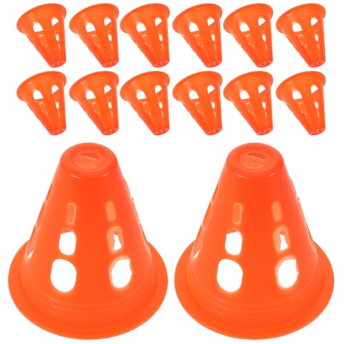 CORHAD 30 Stück Teiliges Bunter Halbweicher Skating Marker aus Kunststoff Windstabil Stapelbar für Rollschuh Training und Hindernisparcours rutschfest und Langlebig für Inline Skates und von CORHAD