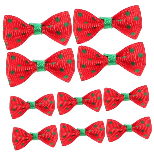 CORHAD 30 Stück Teiliges Mini Schleifen für Puppenzubehör Handgefertigte Mini Bowknot Ornamente in Rot Grün Vielseitig für DIY Kleidung Geschenke Partydekoration und Puppenhaus von CORHAD