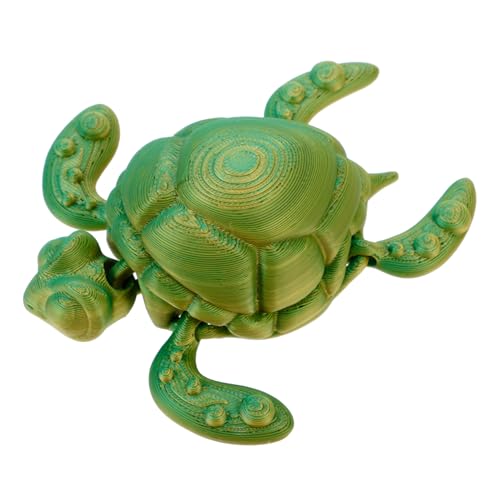 CORHAD 3D -druckschildkrötenmodell Dekorate Klein Meeresschildkröten-Statue Simulation Tierfigur Gefälschte Schildkrötenfiguren Simulation Einer Schildkrötenverzierung Plastik Grün von CORHAD