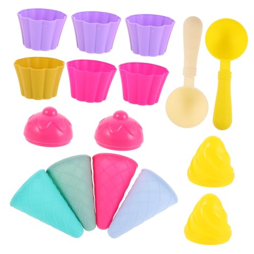 CORHAD 3Er-Set Teiliges Strandspielzeug für Langlebige Eiscreme Sandformen mit Eistüten und Bechern Vielseitige Sandförmchen für Kreatives Am Strand Freien von CORHAD
