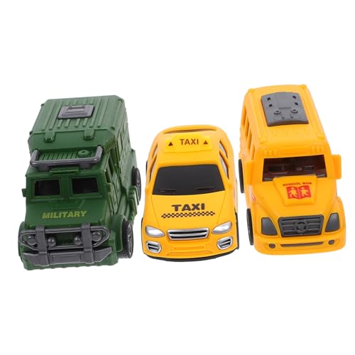 CORHAD 3Stücke Mini Pull Back Autos Spielzeugfahrzeuge aus Robustem für Langlebige und Farbenfrohe Fahrzeuge für Unterwegs von CORHAD