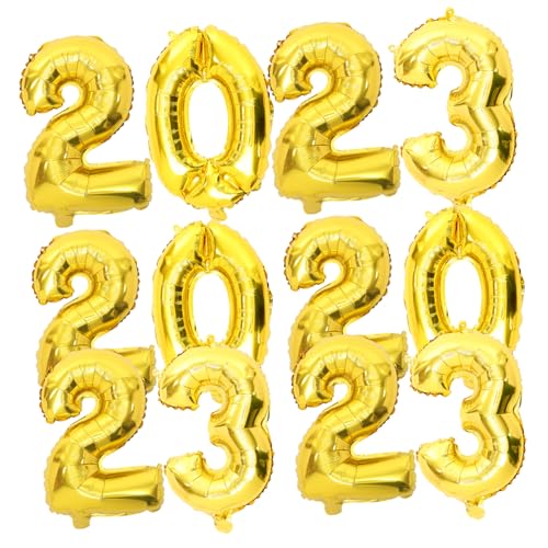 CORHAD 2023 Neujahrsballons Partyzubehör 3er-set Aluminiumfolienballons Zahlendesign Für Dekorative Partydekorationen von CORHAD