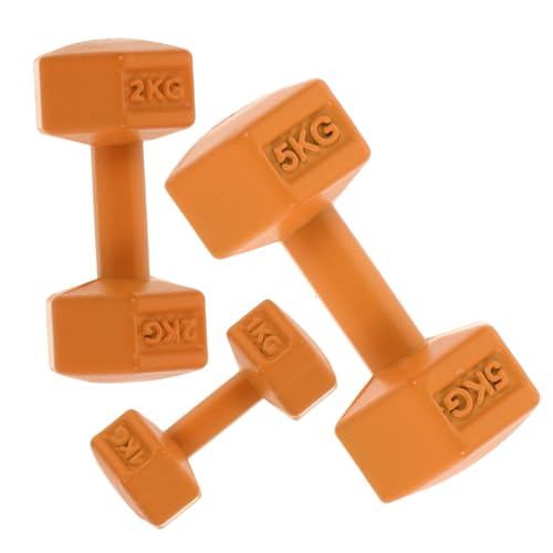 CORHAD Puppenhaus-fitnessstudio-zubehör 3 Stück Mini-hanteln Sport-miniaturausrüstung Spielhaus-Spielzeug Winzige Hanteln L Gewicht Variiert von CORHAD