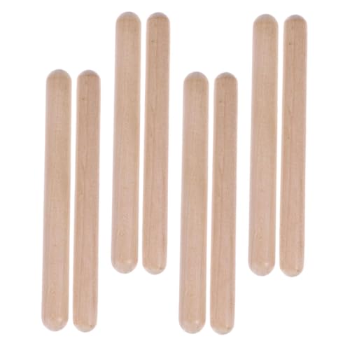 CORHAD 4 Paare Holz klangstäbe für Natürliche Rhythmus Sticks aus Robustem Hartholz Pädagogische Musikinstrumente zur Frühkindlichen und Gruppen musikspaß von CORHAD