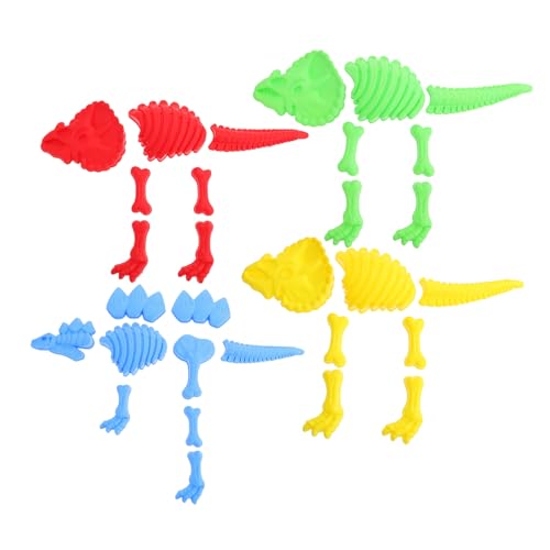 CORHAD 4 Sätze Teiliges Dino Sandspielzeug Strandspielzeug Sandförmchen Wiederverwendbar Sicheres Kunststoff Dinosaurierformen für Kreatives Am Strand von CORHAD