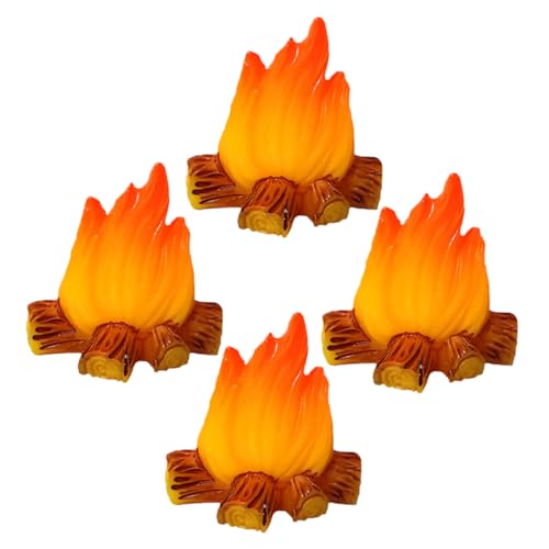 CORHAD 4 Stück Miniatur Dekoration Teiliges Künstliche Flammen aus Harz Detailreiches Puppenhaus Zubehör Vielseitige Campfire Party Accessoires für Mikro Landschaften und CORHAD 4 Stück Miniatur Dekoration Teiliges Künstliche Flammen aus Harz Detailreiches Puppenhaus Zubehör Vielseitige Campfire Party Accessoires für Mikro Landschaften und von CORHAD