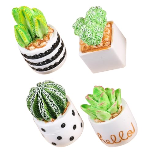 CORHAD 4 Stück Miniatur Kaktus Deko Resin Figurinen Lebensecht Künstliche Pflanzen Topf Puppenhaus Deko Wohnzimmer Schlafzimmer Büro Tisch Dekoration Geschenkidee CORHAD 4 Stück Miniatur Kaktus Deko Resin Figurinen Lebensecht Künstliche Pflanzen Topf Puppenhaus Deko Wohnzimmer Schlafzimmer Büro Tisch Dekoration Geschenkidee von CORHAD