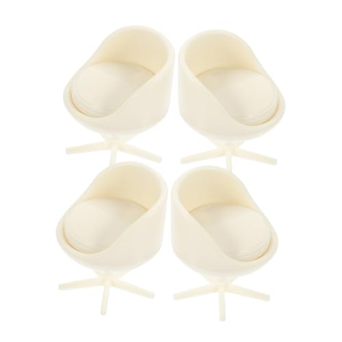 CORHAD 4 Stück Modell Drehstuhl aus Robustem Abs Stilvolle Puppenhaus Deko Realistisches Puppenmöbel für Architekturmodelle und Sammlungen CORHAD 4 Stück Modell Drehstuhl aus Robustem Abs Stilvolle Puppenhaus Deko Realistisches Puppenmöbel für Architekturmodelle und Sammlungen von CORHAD