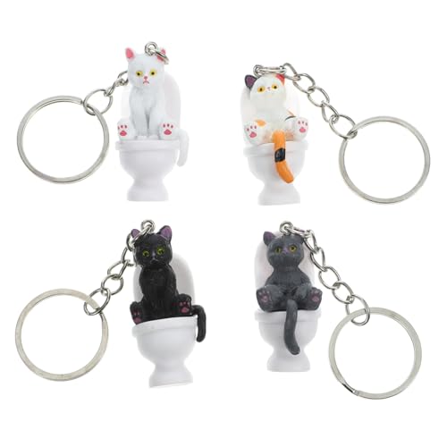 CORHAD 4 Stück Niedliche Katzen Schlüsselanhänger Kreative Vintage Schlüsselringe mit Ästhetischem Hänge Charme Leichte Dekorative Schlüsselanhänger für Taschen und Geburtstagsfeiern CORHAD 4 Stück Niedliche Katzen Schlüsselanhänger Kreative Vintage Schlüsselringe mit Ästhetischem Hänge Charme Leichte Dekorative Schlüsselanhänger für Taschen und Geburtstagsfeiern von CORHAD