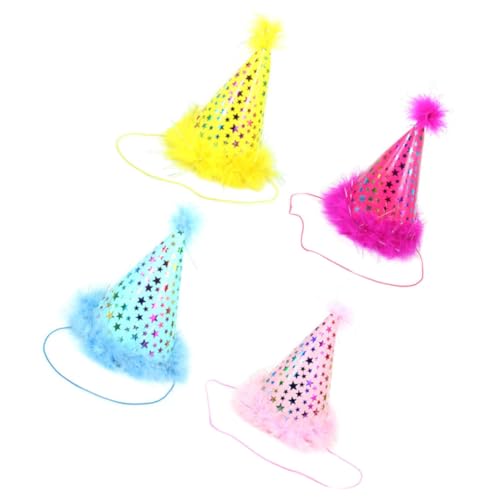 CORHAD 4 Stück Teiliges Bunte Sternspitzen Papierhüte mit Federn Geburtstag Partyhüte Fotorequisiten Farbenfrohe Kopfbedeckung für Geburtstagsfeier Silvester und Faschingsparty CORHAD 4 Stück Teiliges Bunte Sternspitzen Papierhüte mit Federn Geburtstag Partyhüte Fotorequisiten Farbenfrohe Kopfbedeckung für Geburtstagsfeier Silvester und Faschingsparty von CORHAD