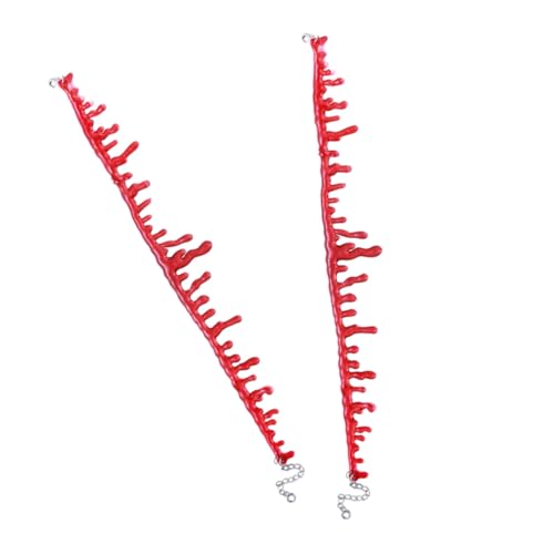 CORHAD 4 Stück Teiliges Gothic Halloween Blutschmuck Rote Handgefertigte Blutfleck Ketten als Gruselige Halsketten für Party Theater und Kostüm Einzigartiges Dekorationszubehör für CORHAD 4 Stück Teiliges Gothic Halloween Blutschmuck Rote Handgefertigte Blutfleck Ketten als Gruselige Halsketten für Party Theater und Kostüm Einzigartiges Dekorationszubehör für von CORHAD