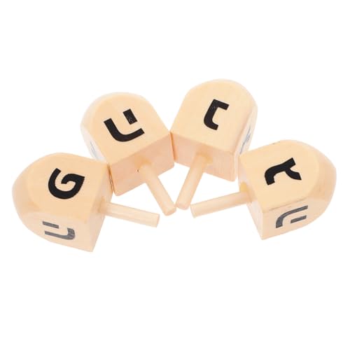 CORHAD 4 Stück Teiliges Holz Dreidel Unbemalt zum Bemalen Kreatives Chanukka Nachhaltiges Holz Lernspielzeug Robuste Bauweise für Familien Schulaktivitäten CORHAD 4 Stück Teiliges Holz Dreidel Unbemalt zum Bemalen Kreatives Chanukka Nachhaltiges Holz Lernspielzeug Robuste Bauweise für Familien Schulaktivitäten von CORHAD