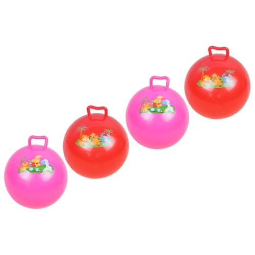 CORHAD 4 Stück Teiliges Hüpfball mit Griff Aufblasbare Springbälle in Bunten Farben Fördert Balance und Bewegung Geeignet als Lernspielzeug für Drinnen und Draußen Zufällige Farbe von CORHAD