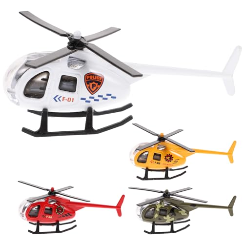 CORHAD 4 Stück Teiliges Metall Hubschrauber Modell Realistische Mini Flugzeug Deko für Tischdekoration Geschenk Büro Schlafzimmer Wohnzimmer von CORHAD