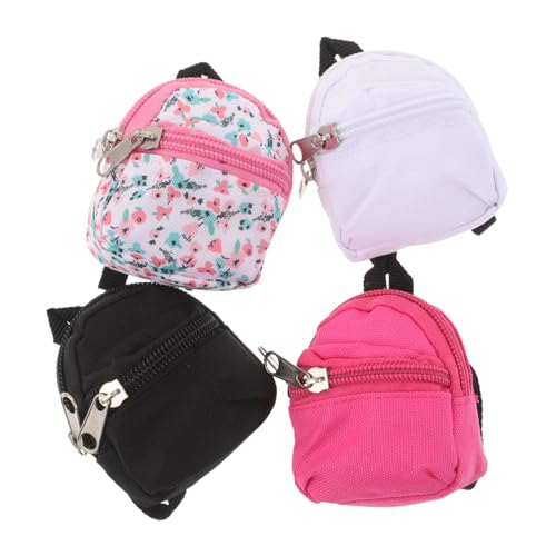 CORHAD 4 Stück Teiliges Mini Rucksack für Puppen Polyester Miniatur Schulranzen mit Funktionierendem Reißverschluss Realistische Details Leicht und Robust Geeignet für Indoor und Outdoor CORHAD 4 Stück Teiliges Mini Rucksack für Puppen Polyester Miniatur Schulranzen mit Funktionierendem Reißverschluss Realistische Details Leicht und Robust Geeignet für Indoor und Outdoor von CORHAD