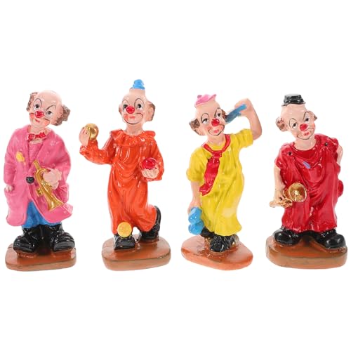 CORHAD 4 Stück Teiliges Miniatur Clown Figuren Bunte Handgefertigte Deko Figuren Detailreich Vielseitig als Sandspiel Zubehör und Wohnaccessoire Geeignet CORHAD 4 Stück Teiliges Miniatur Clown Figuren Bunte Handgefertigte Deko Figuren Detailreich Vielseitig als Sandspiel Zubehör und Wohnaccessoire Geeignet von CORHAD