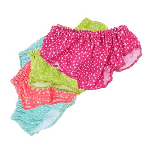 CORHAD 4 Stück Teiliges Puppenunterwäsche Waschbar und Wiederverwendbar Klassische Bunte Puppenunterhosen für Puppen Puppenzubehör für DIY und Geschenkgelegenheiten von CORHAD