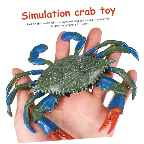 CORHAD 4 Stück Teiliges Realistische Krabbenfiguren in Blau und Rot Kindgerechtes Künstliches Meerestier Modell Farbenfrohes Sicheres Lernspielzeug und Dekoration von CORHAD