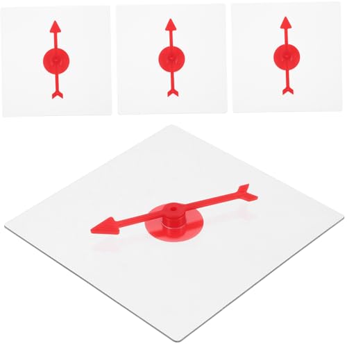 CORHAD 4 Stück Transparentes Dry Erase Math Game mit Drehbarem Zeiger Wiederbeschreibbar für Unterricht und Partyspiele Fördert Problemlösung und Kritisches Denken bei Kindern und von CORHAD