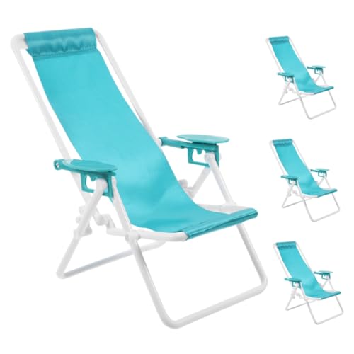 CORHAD 4-teiliger Mini-strandstuhl: Miniatur-puppenhausmöbel – Realistischer, Faltbarer Strandstuhl Für Heimwerker, Heimdekoration Und Szenen Im Freien CORHAD 4-teiliger Mini-strandstuhl: Miniatur-puppenhausmöbel – Realistischer, Faltbarer Strandstuhl Für Heimwerker, Heimdekoration Und Szenen Im Freien von CORHAD