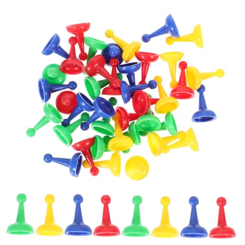 CORHAD 40 Stück Teiliges Bunte Kunststoff-schachfiguren für Brettspiele Kleine Spielfiguren mit Ergonomischem Design als Ersatzteile und Lernspielzeug für Erwachsene von CORHAD
