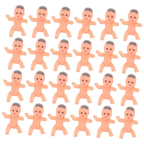 CORHAD 40 Stück Teiliges Mini Figuren Set aus Kunststoff Kleine Babypuppen für Shower Deko Wiederverwendbare Miniatur Junge Mädchen Detailreiche Handwerkskunst für Geburtstags von CORHAD