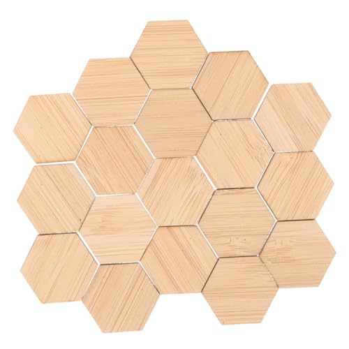 CORHAD 48stücke Teiliges Miniatur-bambusboden Puppenhäuser Hexagonale Bodenplatten Für Kreative Dekoration Und -projekte Für Räume Wie Wohnzimmer Und Schlafzimmer von CORHAD