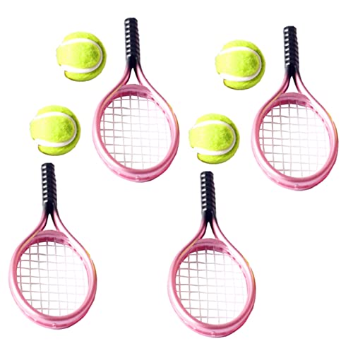 CORHAD 4Sätze Mini Tennis aus Teiliges mit Mini Tennisschlägern und Bällen für Puppenhaus Dekoration Zubehör für Kreative Szenen und Kinderfantasie CORHAD 4Sätze Mini Tennis aus Teiliges mit Mini Tennisschlägern und Bällen für Puppenhaus Dekoration Zubehör für Kreative Szenen und Kinderfantasie von CORHAD