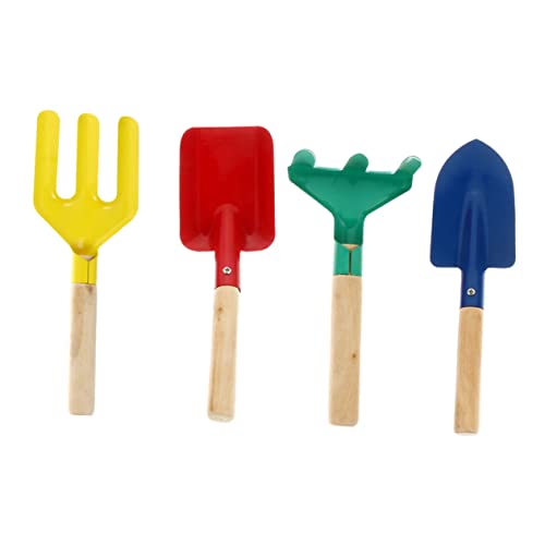 CORHAD 4Stücke Teiliges Pflanzwerkzeug Schaufel Rechen für Gartenarbeit Robustes Gartenspielzeug für Jungen und Mädchen für Strand und Sandkasten von CORHAD